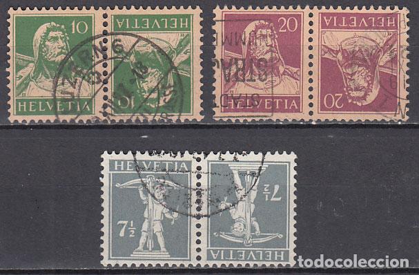 Timbres: Suiza - Correo 1917 Yvert 160B+161/2a usado