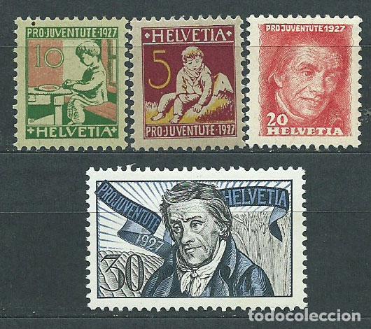 Sellos: Suiza - Correo 1927 Yvert 226/9 * Mh