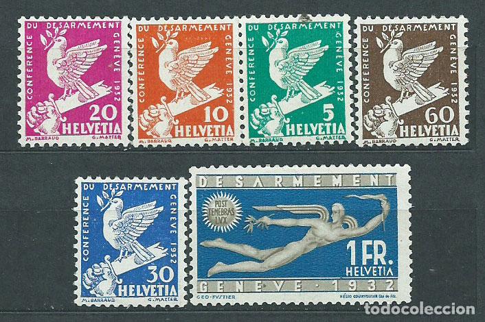 Sellos: Suiza - Correo 1933 Yvert 254/9 * Mh