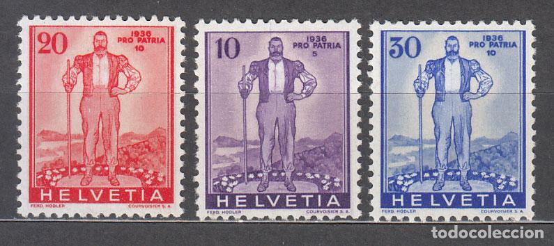 Sellos: Suiza - Correo 1936 Yvert 286/8 ** Mnh