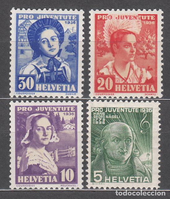 Sellos: Suiza - Correo 1936 Yvert 298/301 ** Mnh