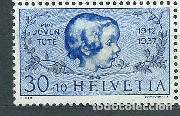 Sellos: Suiza - Correo 1937 Yvert 306 ** Mnh