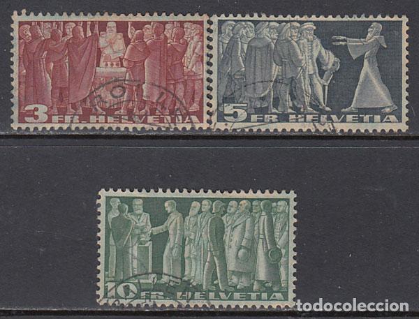 Sellos: Suiza - Correo 1938 Yvert 313/5 A usado
