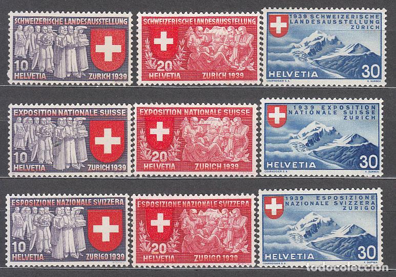 Sellos: Suiza - Correo 1939 Yvert 320/8 * Mh