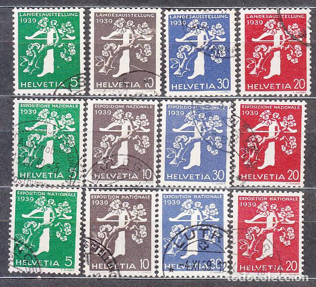 Sellos: Suiza - Correo 1939 Yvert 329/40 usado