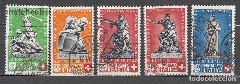 Sellos: Suiza - Correo 1940 Yvert 349/53 usado