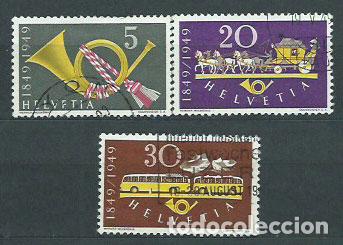 Sellos: Suiza - Correo 1949 Yvert 471/3 usado