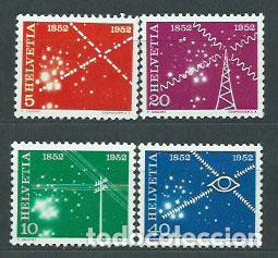 Sellos: Suiza - Correo 1952 Yvert 517/20 ** Mnh Comunicaciones