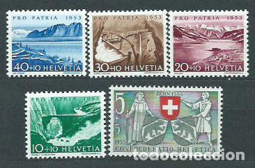 Sellos: Suiza - Correo 1953 Yvert 531/5 ** Mnh Pro patria