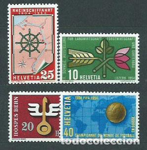 Sellos: Suiza - Correo 1954 Yvert 544/7 ** Mnh