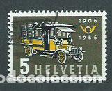 Sellos: Suiza - Correo 1956 Yvert 572 usado Autom&oacute;vil