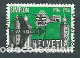 Sellos: Suiza - Correo 1956 Yvert 573 usado Tunel de Simplon