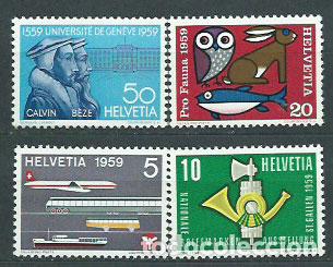 Sellos: Suiza - Correo 1959 Yvert 621/4 ** Mnh