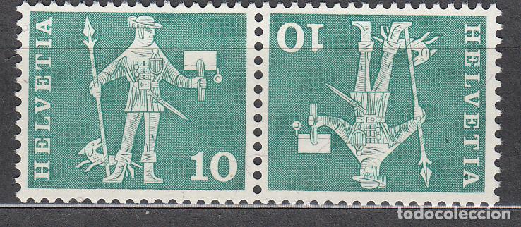 Sellos: Suiza Correo 1960 Yvert 644b ** Mnh Tete-beche