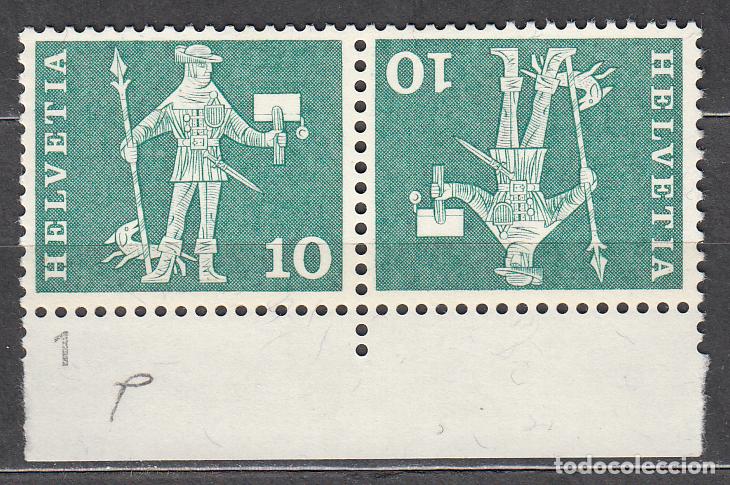 Sellos: Suiza Correo 1960 Yvert 644c ** Mnh Tete-beche