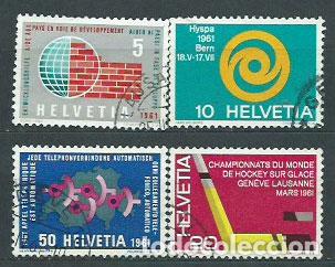 Sellos: Suiza - Correo 1961 Yvert 673/6 usado