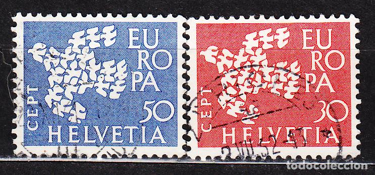 Sellos: Suiza - Correo 1961 Yvert 682/3 usado Europa