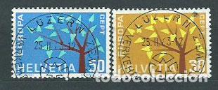 Sellos: Suiza - Correo 1962 Yvert 698/9 usado Europa