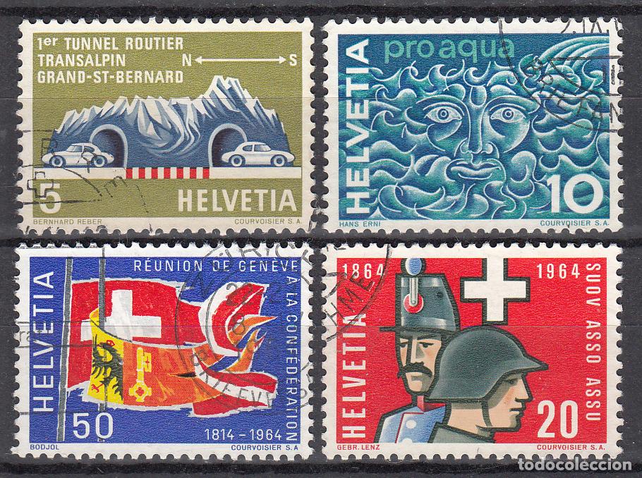 Sellos: Suiza - Correo 1964 Yvert 726/9 usado
