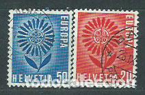 Sellos: Suiza - Correo 1964 Yvert 735/6 usado Europa