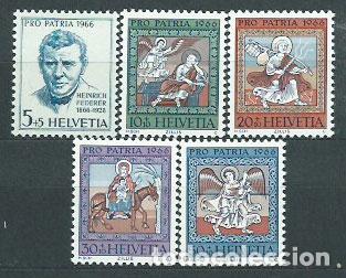 Sellos: Suiza - Correo 1966 Yvert 769/73 ** Mnh Pro patria