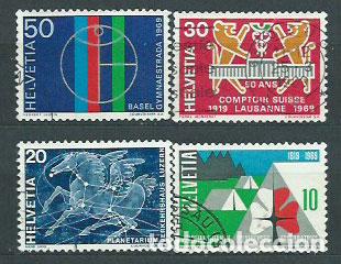 Sellos: Suiza - Correo 1969 Yvert 828/31 usado