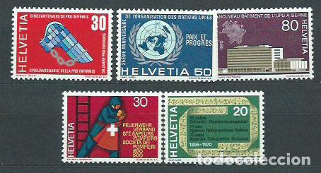 Sellos: Suiza - Correo 1970 Yvert 850/4 ** Mnh