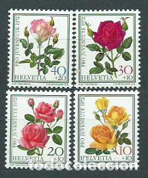 Sellos: Suiza - Correo 1972 Yvert 914/7 ** Mnh Pro patria flores