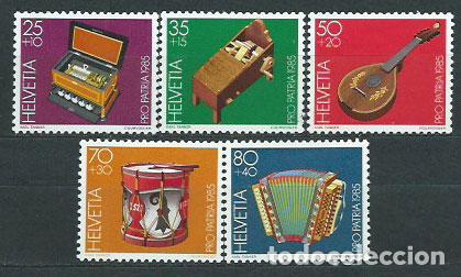 Sellos: Suiza - Correo 1985 Yvert 1225/9 ** Mnh Pro patria m&uacute;sica