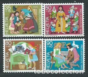 Sellos: Suiza - Correo 1985 Yvert 1233/6 ** Mnh Pro juventud cuentos