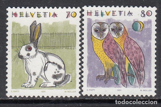 Briefmarken: Suiza - Correo 1991 Yvert 1364/65 ** Mnh serie ordinaria - Fauna
