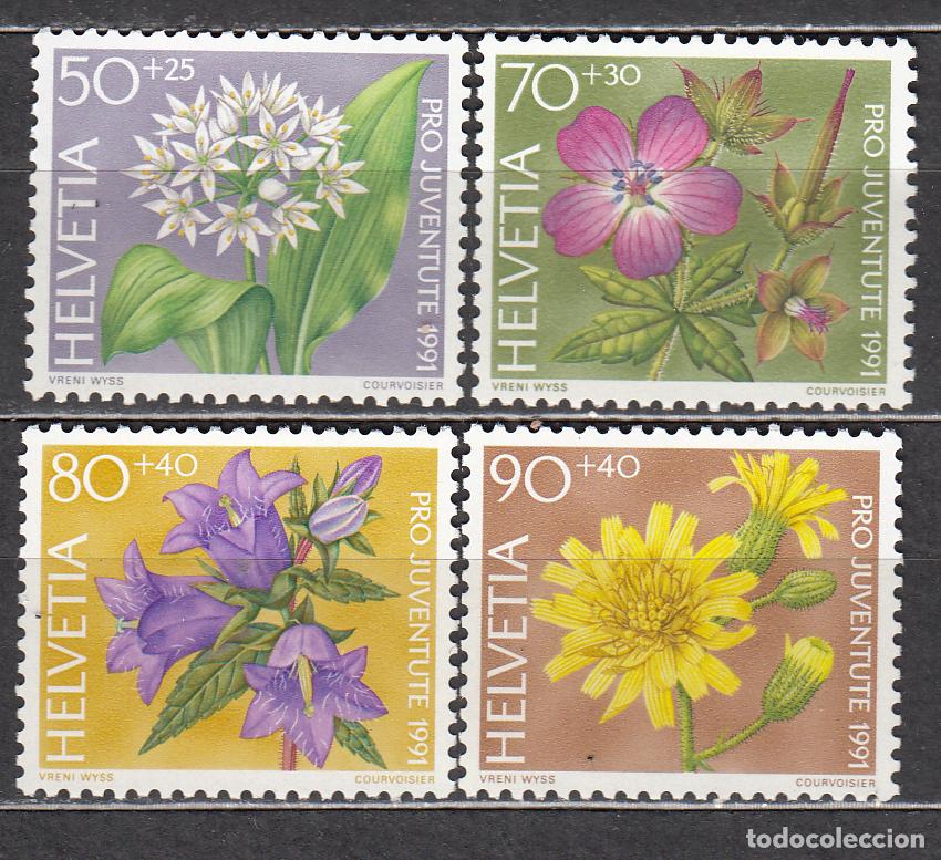 Briefmarken: Suiza - Correo 1991 Yvert 1383/86 ** Mnh Flora