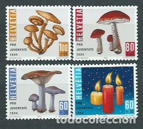 Briefmarken: Suiza - Correo 1994 Yvert 1464/7 ** Mnh Navidad Setas