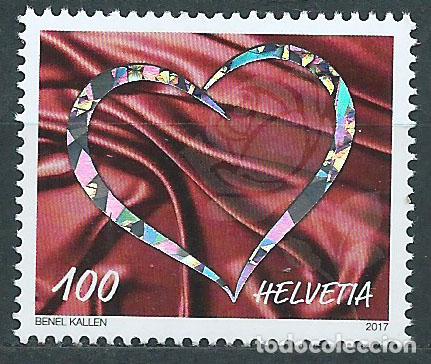 Stamps: Suiza Correo 2017 Yvert 2441 ** Mnh Coraz&oacute;n con Holagrama
