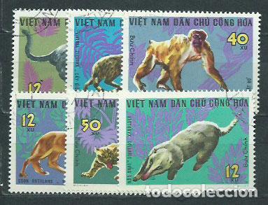 Stamps: Vietnam del Norte - Correo Yvert 535/40 usado Fauna