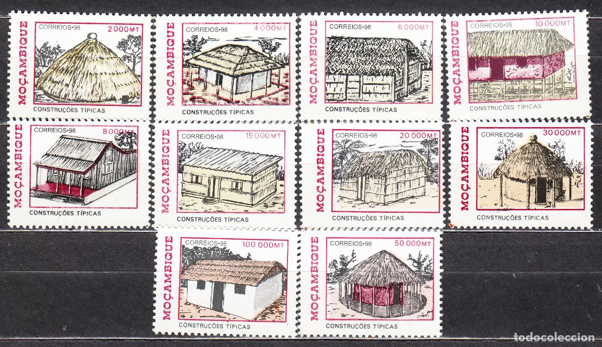Briefmarken: Mozambique Correo Yvert 1370M/W ** Mnh Viviendas Tradicionales de Diferentes reg