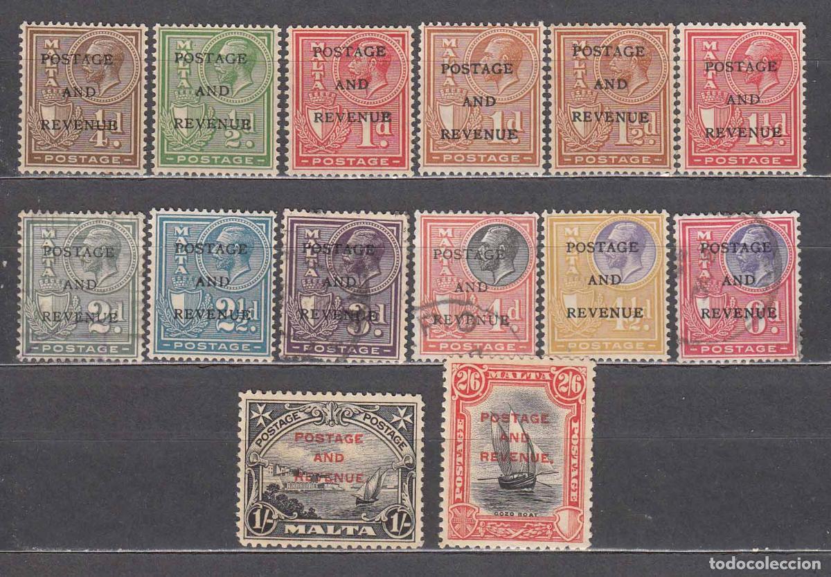 Briefmarken: Malta Correo 1928 Yvert 135/47+150 */usado Mh/used