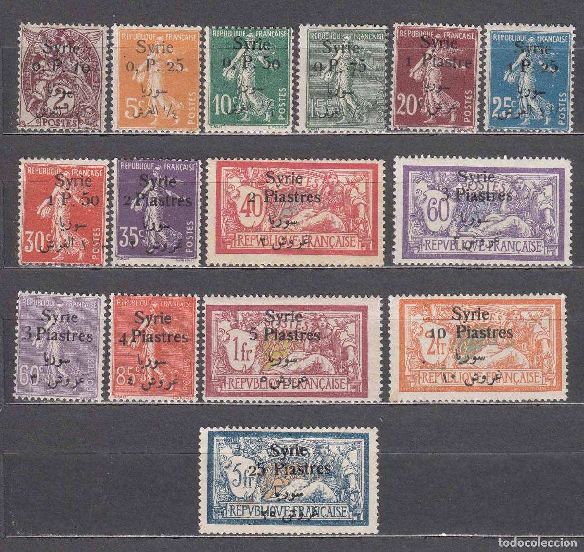 Briefmarken: Siria Francesa Correo Yvert 126/42 */(*) Mh/Mng faltan 133 y136
