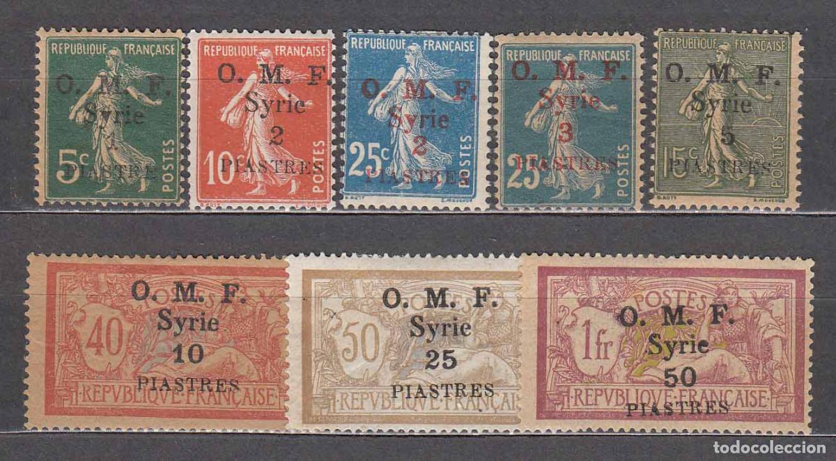 Stamps: Siria Francesa Correo Yvert 35/42 * Mh Sueltos