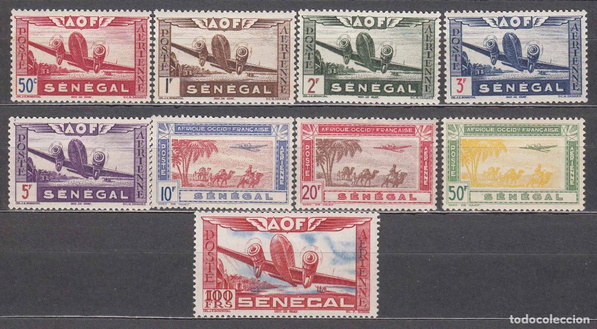 Stamps: Senegal aereo Yvert 22/30 * Mh Aviones