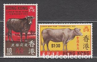 Stamps: Hong Kong - Correo Yvert 264/5 ** Mnh A&ntilde;o del buey
