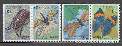 Timbres: Japon - Correo 1987 Yvert 1619/22 ** Mnh Fauna insectos
