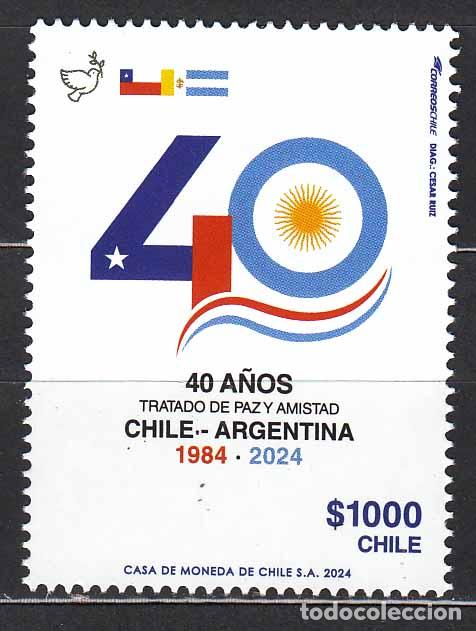 Timbres: Chile Correo 2024 Yvert 2229 ** Mnh Acuerdo de Paz con Argentina