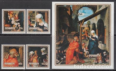 Timbres: Penrhyn - Correo Yvert 358/61+H.81 ** Mnh Navidad