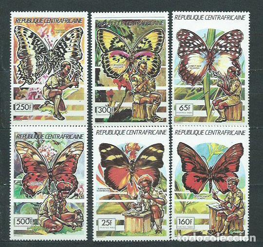 Timbres: Centroafrica - Correo Yvert 835/40 ** Mnh Fauna mariposas
