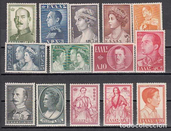 Timbres: Grecia - Correo 1957 Yvert 640/53 ** Mnh Familia real