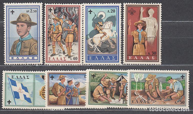 Timbres: Grecia - Correo 1960 Yvert 705/12 * Mh Scoutismo