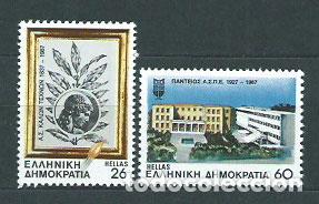 Stamps: Grecia - Correo 1987 Yvert 1647/48 ** Mnh