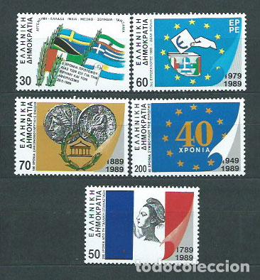Selos: Grecia - Correo 1989 Yvert 1707/11A ** Mnh