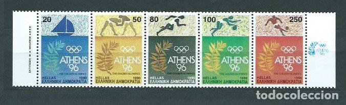Selos: Grecia - Correo 1990 Yvert 1735/9a ** Mnh Olimpiadas